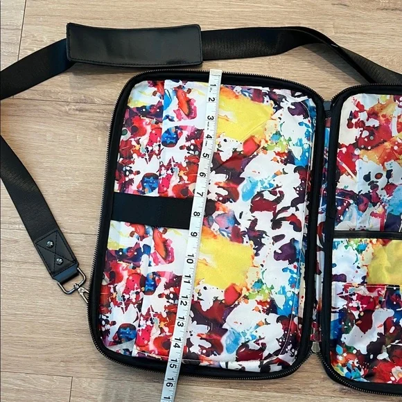 Robert Graham Black Leather Acadia Laptop Bag Sleek Professional Design - Picture 11 of 13